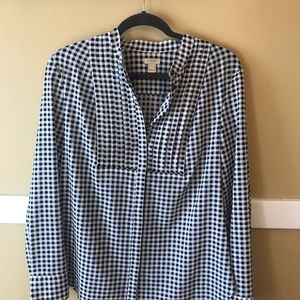 J.Crew black gingham button down shirt